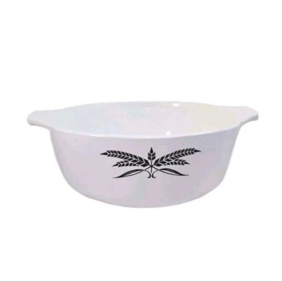 Vintage Anchor Hocking 7" Black Wheat Casserole Baking Dish Cookware No Lid USA - Picture 1 of 16